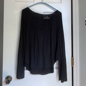 AE soft and sexy cut out black bell long sleeve